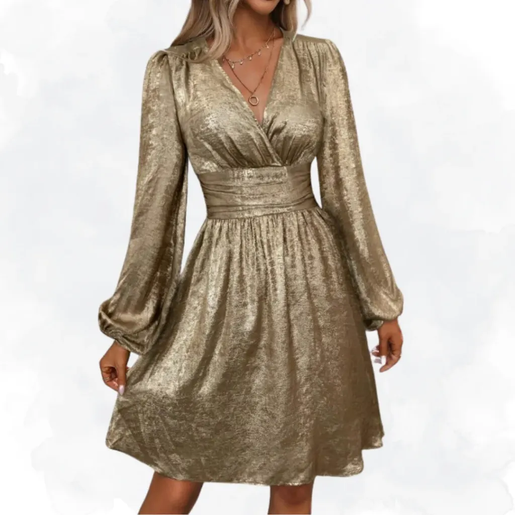 [1082] Mettalic Top - Gold (Small)