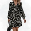 Casual Lantern Sleeve Top - Black