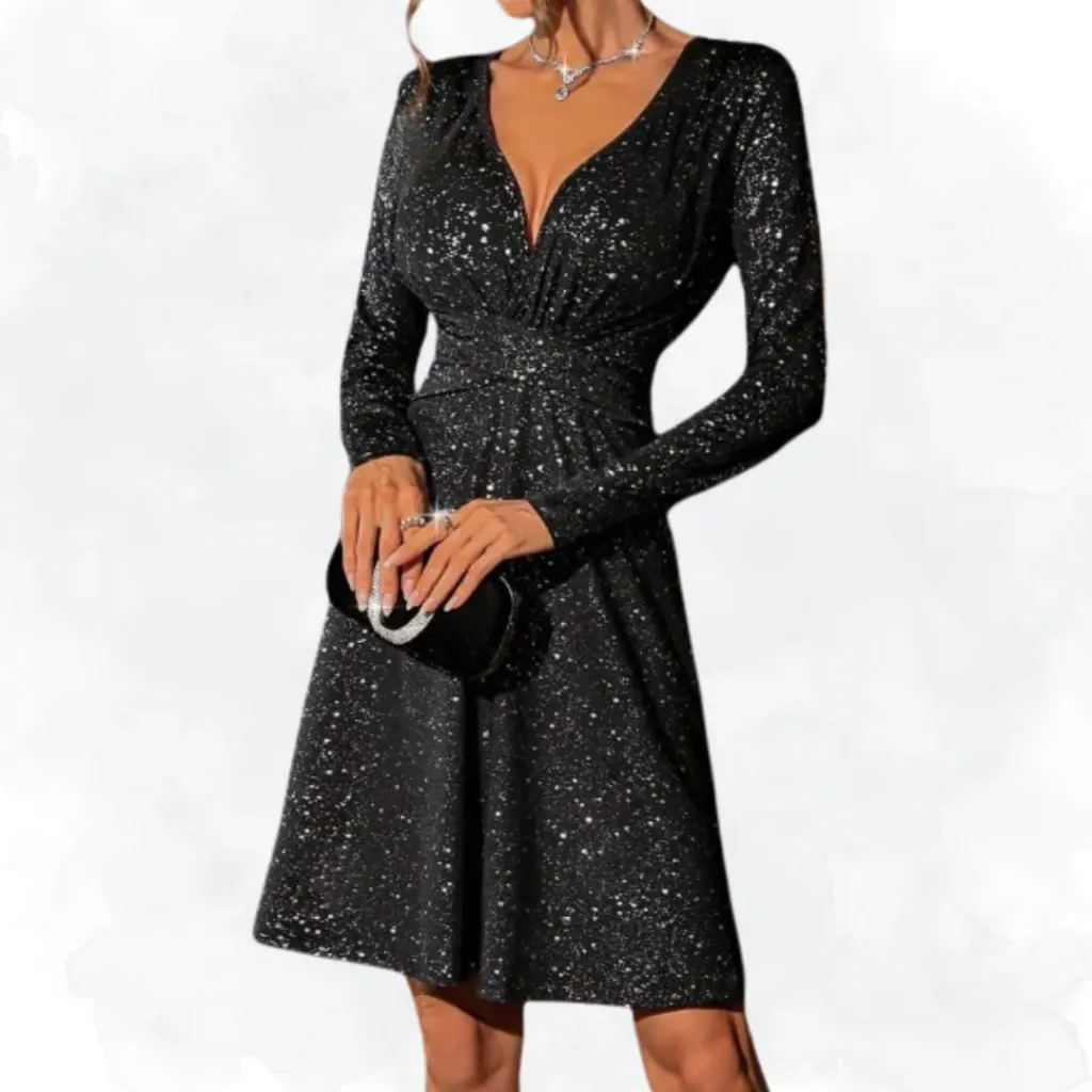 Silver and Black Top