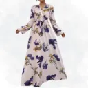 Floral Dress - Muave/Purple