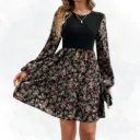 Floral Print Solid Top