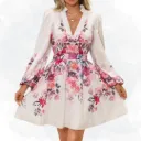 Floral Print Notched Neck Top