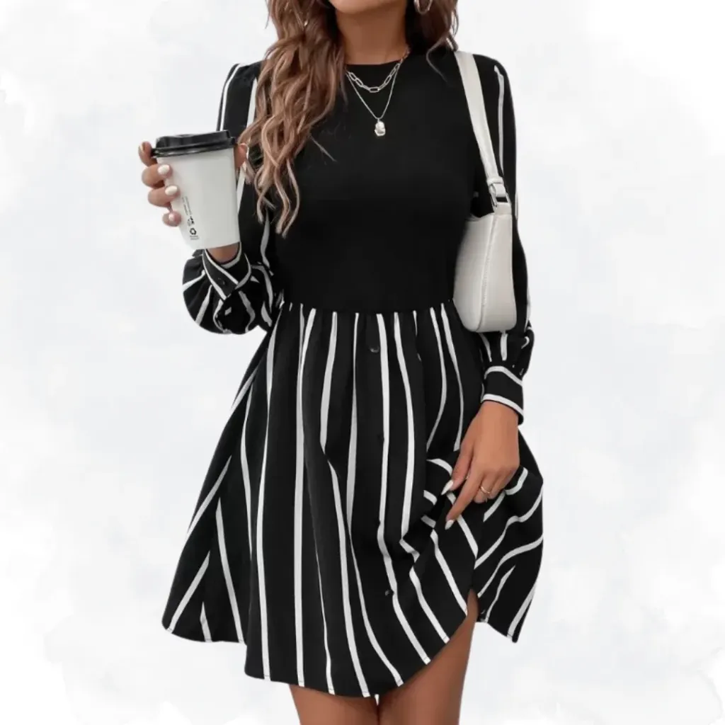 [1218] Striped Print Top (Small)