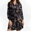 Floral Print Top - Blue/Black