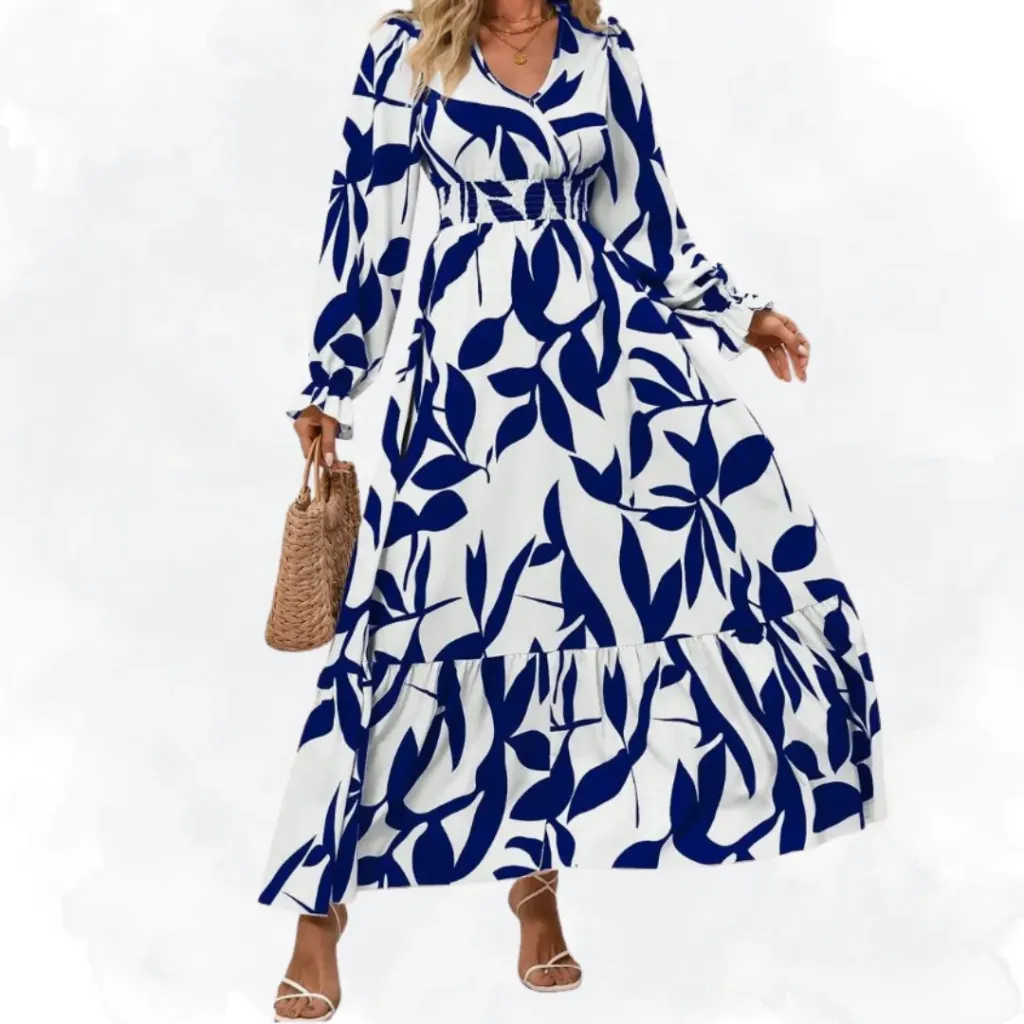 Blue/White Floral Dress