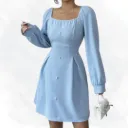 Solid Colour Light Blue Top