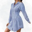 Blue/White Pin Stripe Top