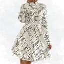 Geometric Print Top - Ivory