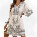 White Paisley Print Top