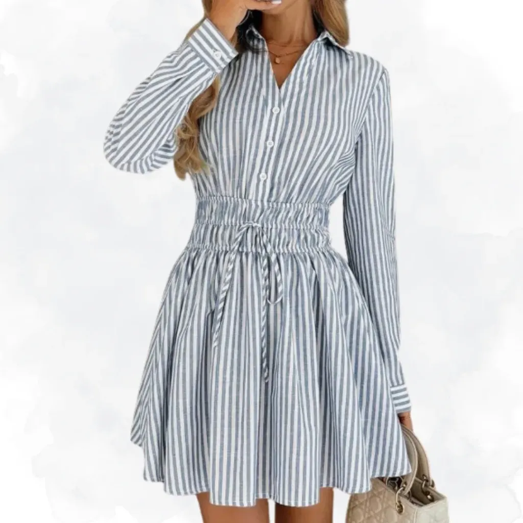 Blue/White Stripe Top