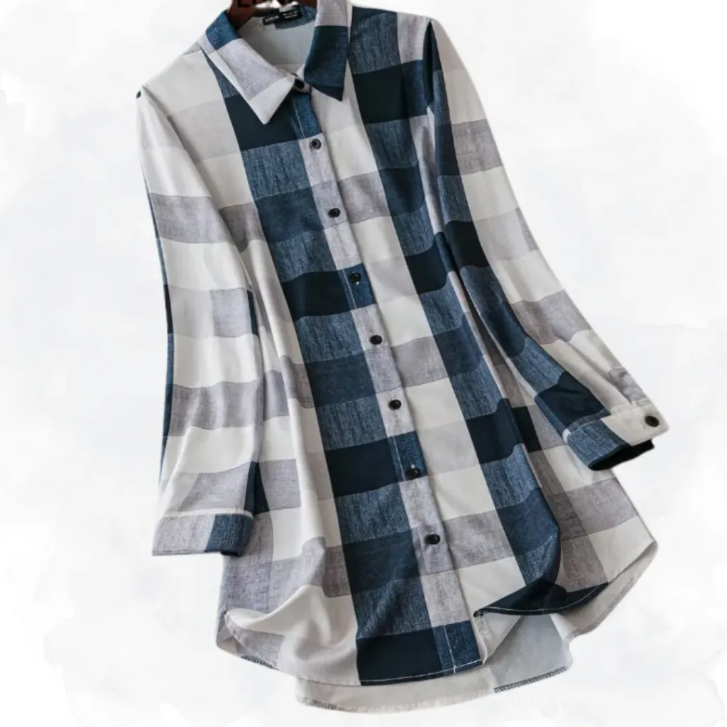 [1346] Plaid Print Top (Small)