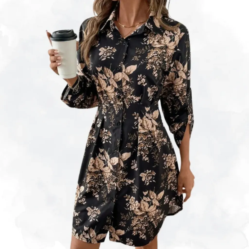 Floral Print Button Top