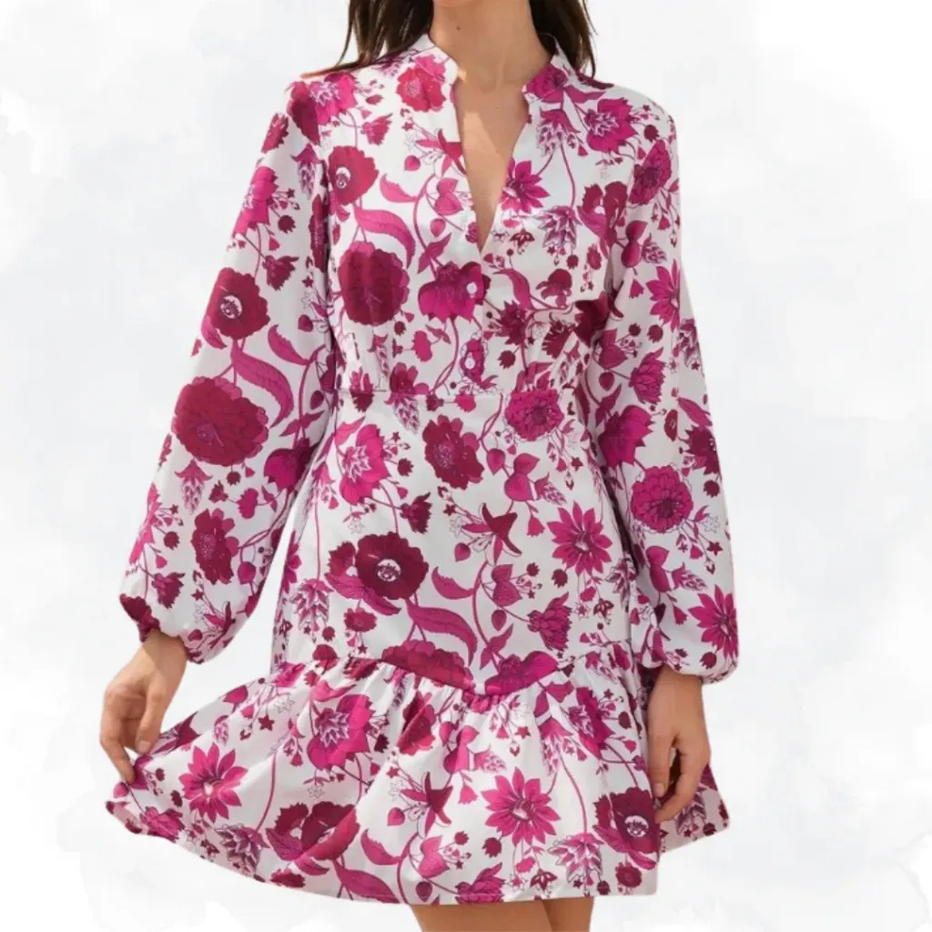 Pink Floral Print Top