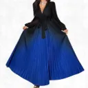 Blue Ombre Pleated Dress