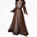 Brown Mesh Dress