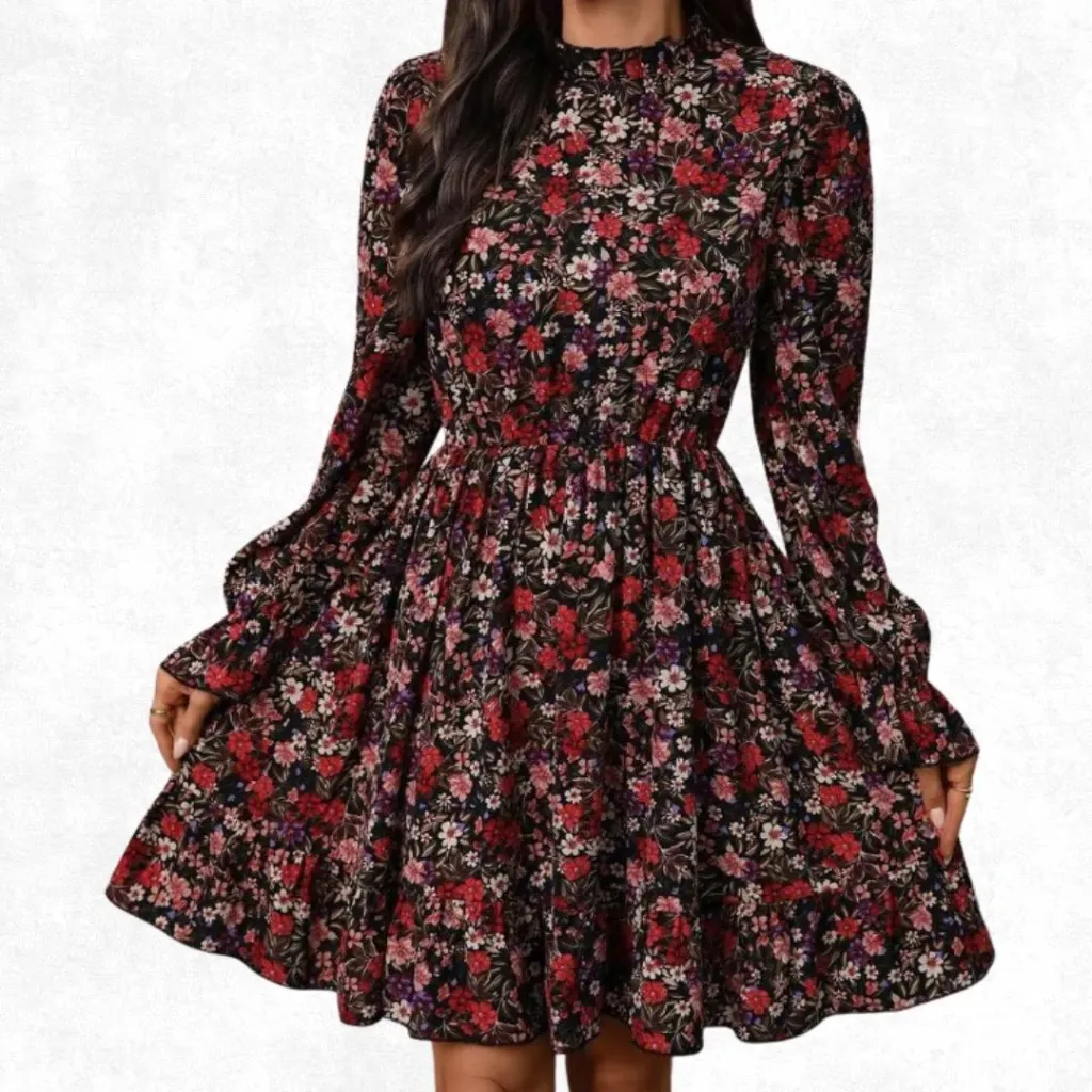 Floral Print Top - Rust